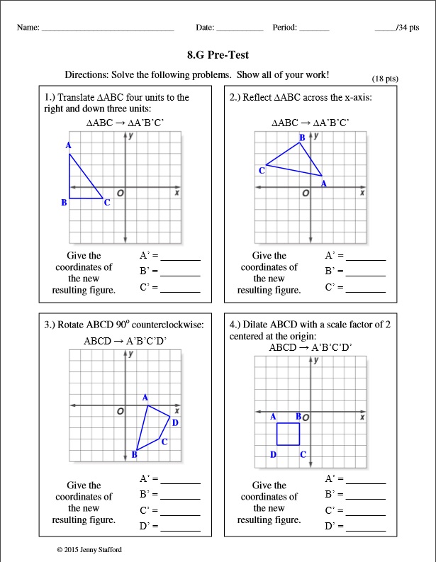 8th Grade Math Common Core Tests